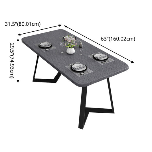 Contemporary Gray Standard Dining Set MDF Rectangle Shape Dining Set for Kitchen Clearhalo 'Dining Room Sets' 'Dining Tables & Seating' 'dining_room_set' 'furn' 'furn_dining_room_set' 'Furniture' 'furniture_dining_room_set' 'Kitchen & Dining Furniture' 'kitchen&dining_furn' 'kitchen' 3447399