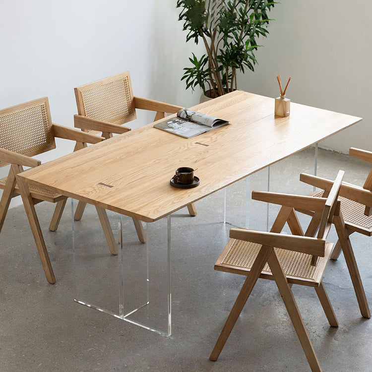 Modern Style Wooden Brown Dining¬†Room¬†Set Standard Height Home Dining Table Furniture Clearhalo 'Dining Room Sets' 'Dining Tables & Seating' 'dining_room_set' 'furn' 'furn_dining_room_set' 'Furniture' 'furniture_dining_room_set' 'Kitchen & Dining Furniture' 'kitchen&dining_furn' 'kitchen' 3447404