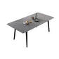 Contemporary Style Sintered Stone Dining Set with Traditional Height Table and Black Leg Base Clearhalo 'Dining Room Sets' 'Dining Tables & Seating' 'dining_room_set' 'furn' 'furn_dining_room_set' 'Furniture' 'furniture_dining_room_set' 'Kitchen & Dining Furniture' 'kitchen&dining_furn' 'kitchen' 3447439