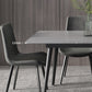 Contemporary Style Sintered Stone Dining Set with Traditional Height Table and Black Leg Base Clearhalo 'Dining Room Sets' 'Dining Tables & Seating' 'dining_room_set' 'furn' 'furn_dining_room_set' 'Furniture' 'furniture_dining_room_set' 'Kitchen & Dining Furniture' 'kitchen&dining_furn' 'kitchen' 3447440