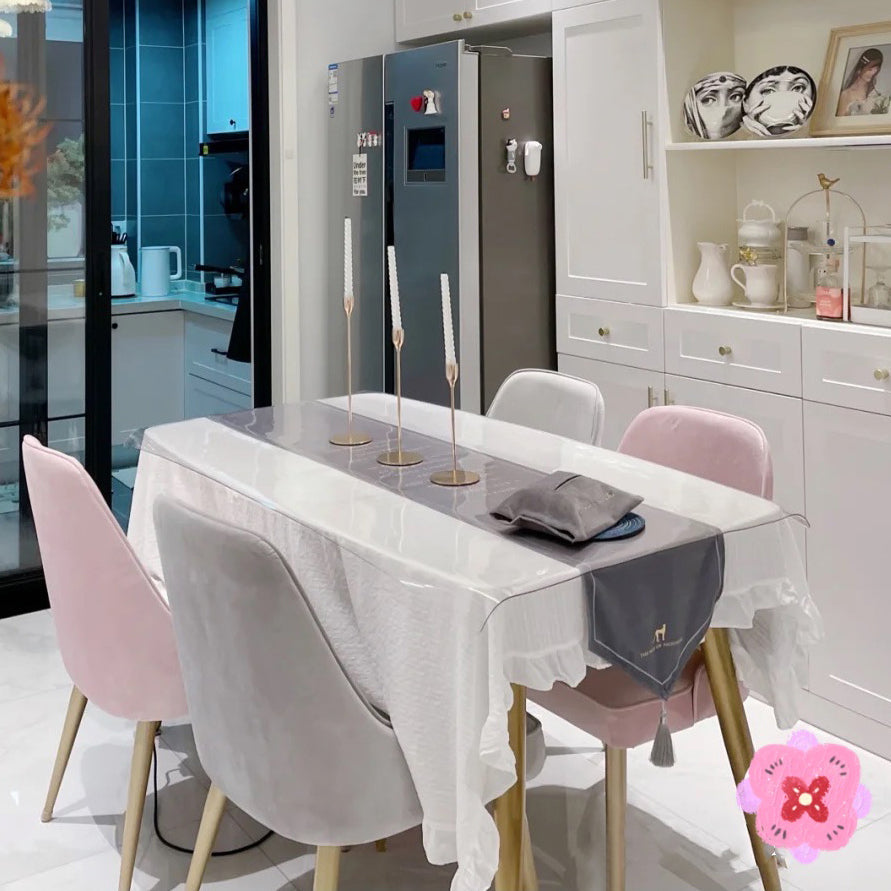 Scandinavian Sintered Stone White Dining Set Rectangle Standard Dining Set for Kitchen Clearhalo 'Dining Room Sets' 'Dining Tables & Seating' 'dining_room_set' 'furn' 'furn_dining_room_set' 'Furniture' 'furniture_dining_room_set' 'Kitchen & Dining Furniture' 'kitchen&dining_furn' 'kitchen' 3447496