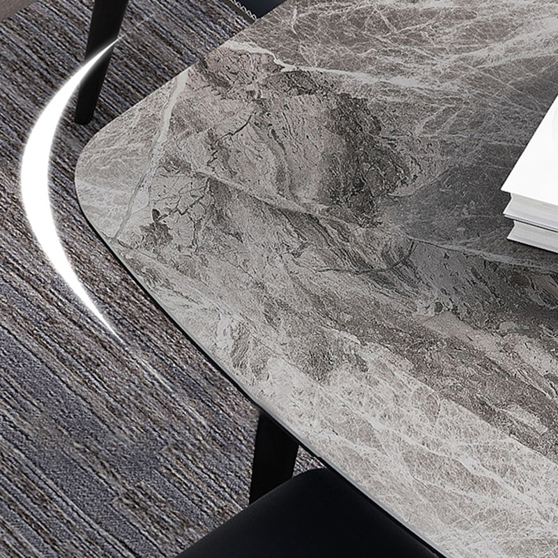 Dining Room Set Contemporary with Sintered Stone Rectangle Table and Chairs Clearhalo 'Dining Room Sets' 'Dining Tables & Seating' 'dining_room_set' 'furn' 'furn_dining_room_set' 'Furniture' 'furniture_dining_room_set' 'Kitchen & Dining Furniture' 'kitchen&dining_furn' 'kitchen' 3447570