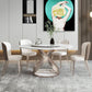 Scandinavian Sintered Stone Table Set of 5/7 with Round Table Dining Set with Leather Chairs Clearhalo 'Dining Room Sets' 'Dining Tables & Seating' 'dining_room_set' 'furn' 'furn_dining_room_set' 'Furniture' 'furniture_dining_room_set' 'Kitchen & Dining Furniture' 'kitchen&dining_furn' 'kitchen' 3447606