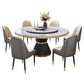Contemporary Sintered Stone Top Dinette Set with Round Table Dining Room Set for Dining Room Clearhalo 'Dining Room Sets' 'Dining Tables & Seating' 'dining_room_set' 'furn' 'furn_dining_room_set' 'Furniture' 'furniture_dining_room_set' 'Kitchen & Dining Furniture' 'kitchen&dining_furn' 'kitchen' 3447622
