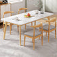 Minimalist Rectangle Shape Standard Dining Set MDF Kitchen Dining Set with 4 Legs Base White 5 Piece Set Clearhalo 'Dining Room Sets' 'Dining Tables & Seating' 'dining_room_set' 'furn' 'furn_dining_room_set' 'Furniture' 'furniture_dining_room_set' 'Kitchen & Dining Furniture' 'kitchen&dining_furn' 'kitchen' 3447633