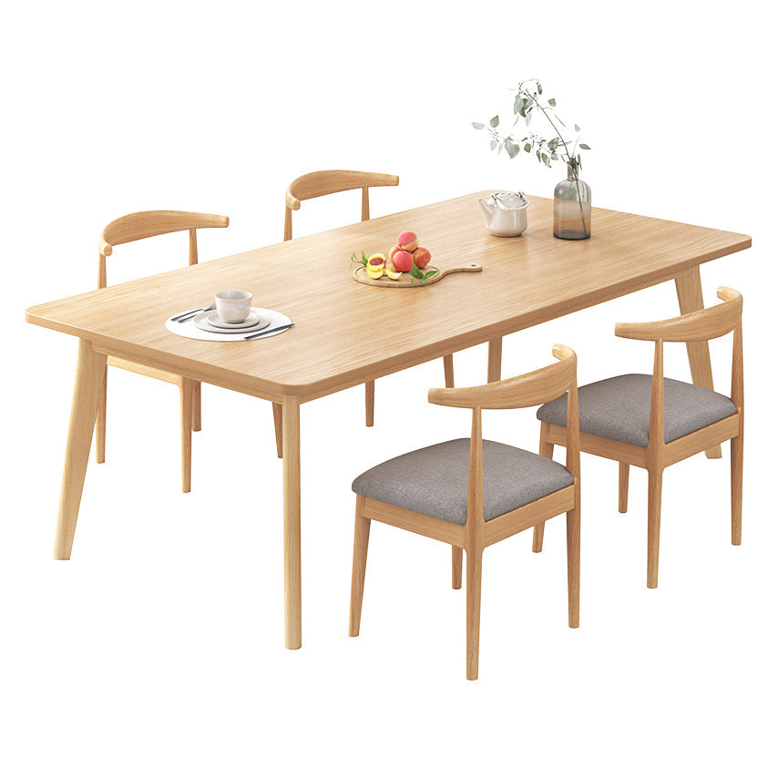 Minimalist Rectangle Shape Standard Dining Set MDF Kitchen Dining Set with 4 Legs Base Clearhalo 'Dining Room Sets' 'Dining Tables & Seating' 'dining_room_set' 'furn' 'furn_dining_room_set' 'Furniture' 'furniture_dining_room_set' 'Kitchen & Dining Furniture' 'kitchen&dining_furn' 'kitchen' 3447637