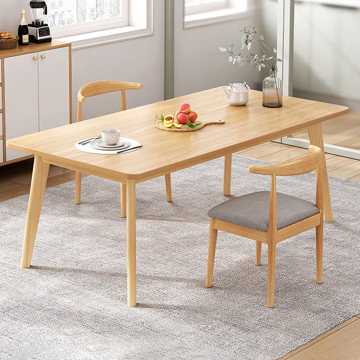 Minimalist Rectangle Shape Standard Dining Set MDF Kitchen Dining Set with 4 Legs Base Natural 3 Piece Set Clearhalo 'Dining Room Sets' 'Dining Tables & Seating' 'dining_room_set' 'furn' 'furn_dining_room_set' 'Furniture' 'furniture_dining_room_set' 'Kitchen & Dining Furniture' 'kitchen&dining_furn' 'kitchen' 3447645