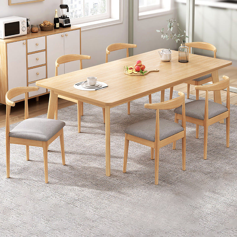 Minimalist Rectangle Shape Standard Dining Set MDF Kitchen Dining Set with 4 Legs Base Clearhalo 'Dining Room Sets' 'Dining Tables & Seating' 'dining_room_set' 'furn' 'furn_dining_room_set' 'Furniture' 'furniture_dining_room_set' 'Kitchen & Dining Furniture' 'kitchen&dining_furn' 'kitchen' 3447647