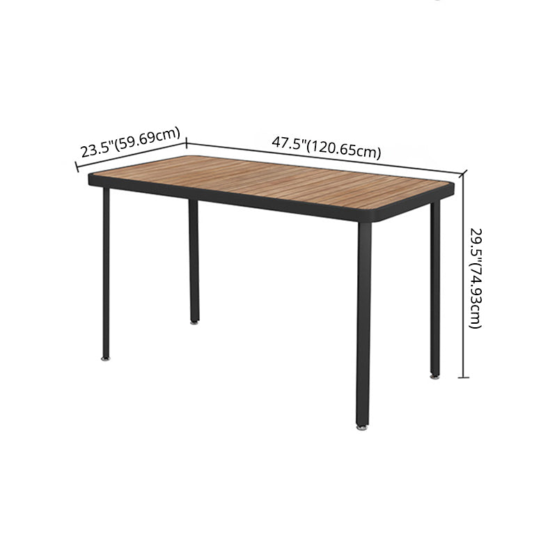 Industrial Solid Wood Dining¬†Room¬†Set with Rectangle Table and Metal Base Dining Table Furniture Clearhalo 'Dining Room Sets' 'Dining Tables & Seating' 'dining_room_set' 'furn' 'furn_dining_room_set' 'Furniture' 'furniture_dining_room_set' 'Kitchen & Dining Furniture' 'kitchen&dining_furn' 'kitchen' 3447653