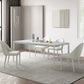 Modern Sintered Stone White Dining¬†Room¬†Set with Rectangle Table Formal Dining Table Furniture Clearhalo 'Dining Room Sets' 'Dining Tables & Seating' 'dining_room_set' 'furn' 'furn_dining_room_set' 'Furniture' 'furniture_dining_room_set' 'Kitchen & Dining Furniture' 'kitchen&dining_furn' 'kitchen' 3447695