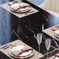 Dining Room Set Contemporary Marble Rectangle Table Black Dining Set with 4 Legs Base Clearhalo 'Dining Room Sets' 'Dining Tables & Seating' 'dining_room_set' 'furn' 'furn_dining_room_set' 'Furniture' 'furniture_dining_room_set' 'Kitchen & Dining Furniture' 'kitchen&dining_furn' 'kitchen' 3447713