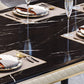 Dining Room Set Contemporary Marble Rectangle Table Black Dining Set with 4 Legs Base Clearhalo 'Dining Room Sets' 'Dining Tables & Seating' 'dining_room_set' 'furn' 'furn_dining_room_set' 'Furniture' 'furniture_dining_room_set' 'Kitchen & Dining Furniture' 'kitchen&dining_furn' 'kitchen' 3447715