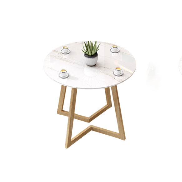 Modern Style Round Dining¬†Room¬†Table¬†Set with Sintered Stone Dinette Set with 4 Legs Table Clearhalo 'Dining Room Sets' 'Dining Tables & Seating' 'dining_room_set' 'furn' 'furn_dining_room_set' 'Furniture' 'furniture_dining_room_set' 'Kitchen & Dining Furniture' 'kitchen&dining_furn' 'kitchen' 3447771