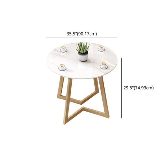 Modern Style Round Dining¬†Room¬†Table¬†Set with Sintered Stone Dinette Set with 4 Legs Table Clearhalo 'Dining Room Sets' 'Dining Tables & Seating' 'dining_room_set' 'furn' 'furn_dining_room_set' 'Furniture' 'furniture_dining_room_set' 'Kitchen & Dining Furniture' 'kitchen&dining_furn' 'kitchen' 3447779