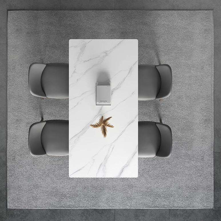 Dining Room Set Minimalist with Solid Wood Dining Table and Upholstered Chairs Clearhalo 'Dining Room Sets' 'Dining Tables & Seating' 'dining_room_set' 'furn' 'furn_dining_room_set' 'Furniture' 'furniture_dining_room_set' 'Kitchen & Dining Furniture' 'kitchen&dining_furn' 'kitchen' 3447785