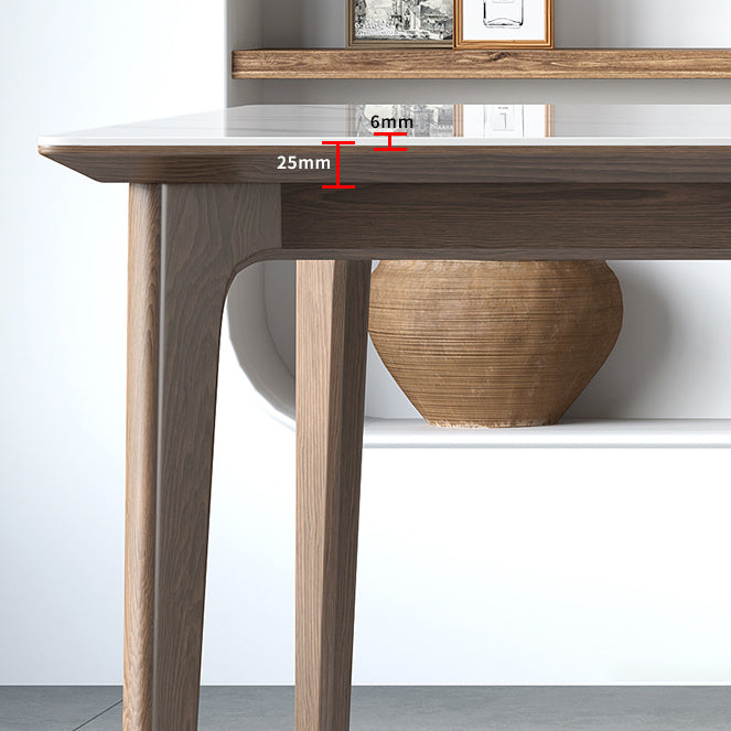 Dining Room Set Minimalist with Solid Wood Dining Table and Upholstered Chairs Clearhalo 'Dining Room Sets' 'Dining Tables & Seating' 'dining_room_set' 'furn' 'furn_dining_room_set' 'Furniture' 'furniture_dining_room_set' 'Kitchen & Dining Furniture' 'kitchen&dining_furn' 'kitchen' 3447786