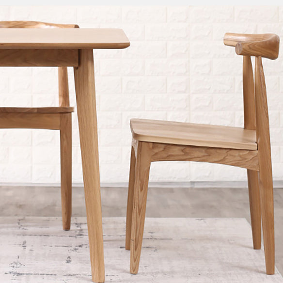 Minimalist Style Dining Table with Fixed Solid Wood Dining Table and Chairs Clearhalo 'Dining Room Sets' 'Dining Tables & Seating' 'dining_room_set' 'furn' 'furn_dining_room_set' 'Furniture' 'furniture_dining_room_set' 'Kitchen & Dining Furniture' 'kitchen&dining_furn' 'kitchen' 3447811