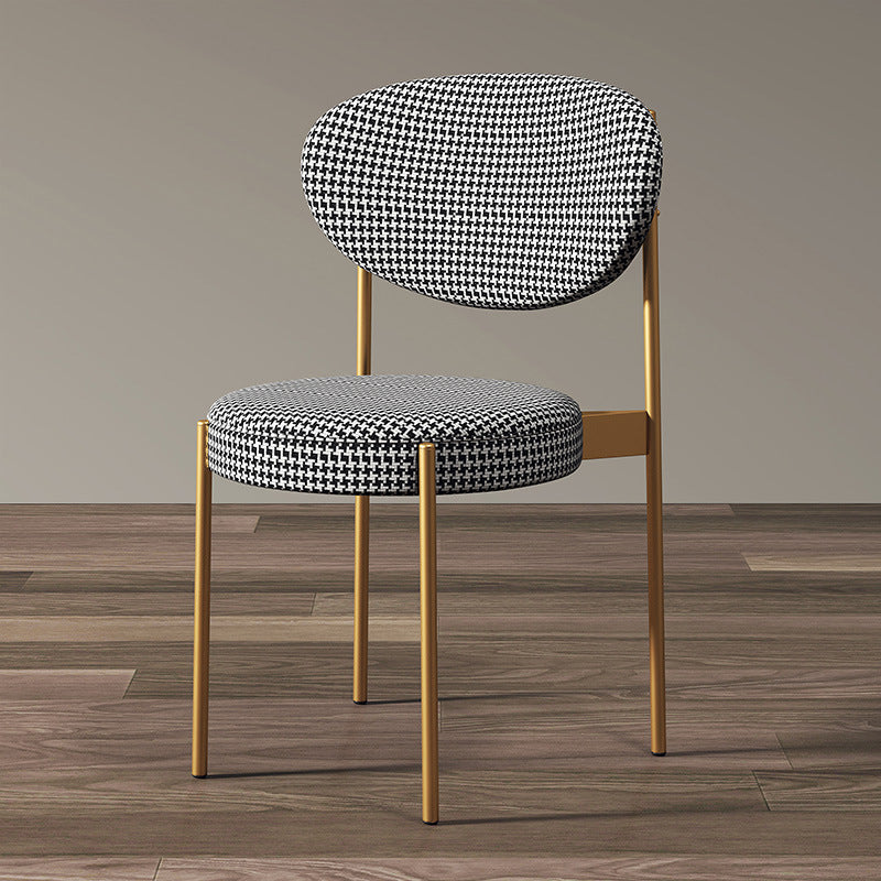 Metal Scandinavian Dining Chair Dining Room Open Back Dining Side Chair White Brass Gold 1 Piece Clearhalo ' kitchen&dining_furn' 'Dining Chairs' 'Dining Tables & Seating' 'dining_chair' 'Furniture' 'furniture_dining_chair' 'Kitchen & Dining Furniture' 'kitchen' 3451611