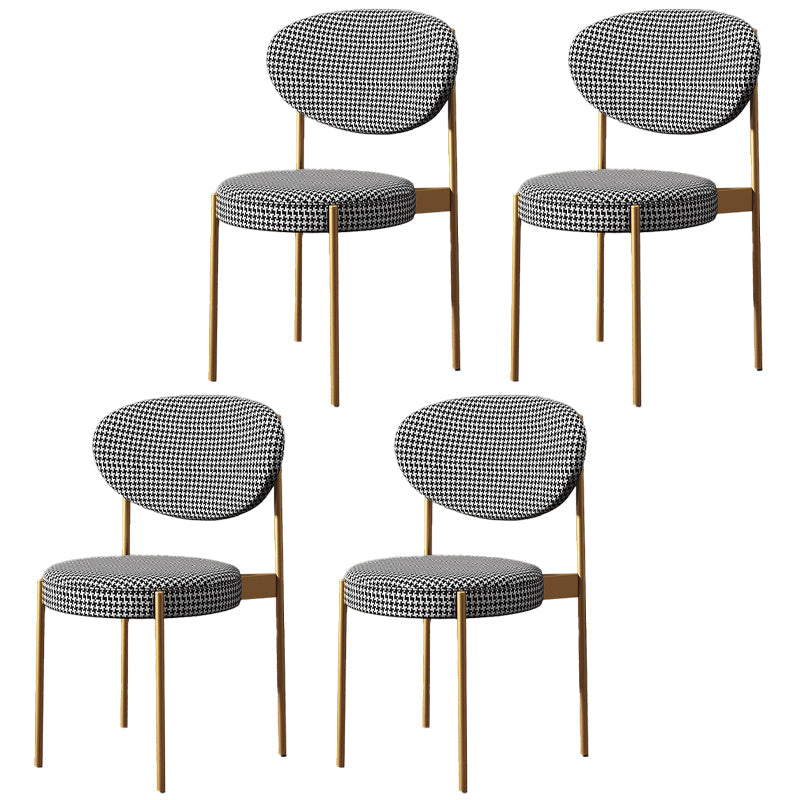 Metal Scandinavian Dining Chair Dining Room Open Back Dining Side Chair White Brass Gold Set of 4 Clearhalo ' kitchen&dining_furn' 'Dining Chairs' 'Dining Tables & Seating' 'dining_chair' 'Furniture' 'furniture_dining_chair' 'Kitchen & Dining Furniture' 'kitchen' 3451613