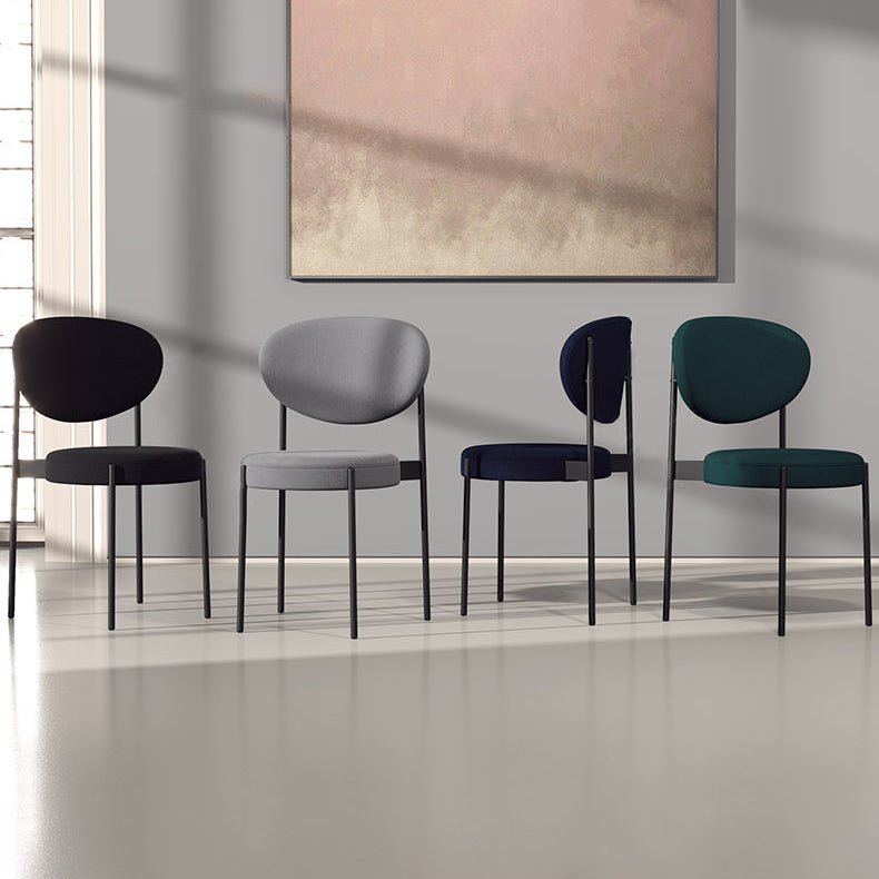 Metal Scandinavian Dining Chair Dining Room Open Back Dining Side Chair Clearhalo ' kitchen&dining_furn' 'Dining Chairs' 'Dining Tables & Seating' 'dining_chair' 'Furniture' 'furniture_dining_chair' 'Kitchen & Dining Furniture' 'kitchen' 3451617