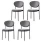 Metal Scandinavian Dining Chair Dining Room Open Back Dining Side Chair Grey Black Set of 4 Clearhalo ' kitchen&dining_furn' 'Dining Chairs' 'Dining Tables & Seating' 'dining_chair' 'Furniture' 'furniture_dining_chair' 'Kitchen & Dining Furniture' 'kitchen' 3451618