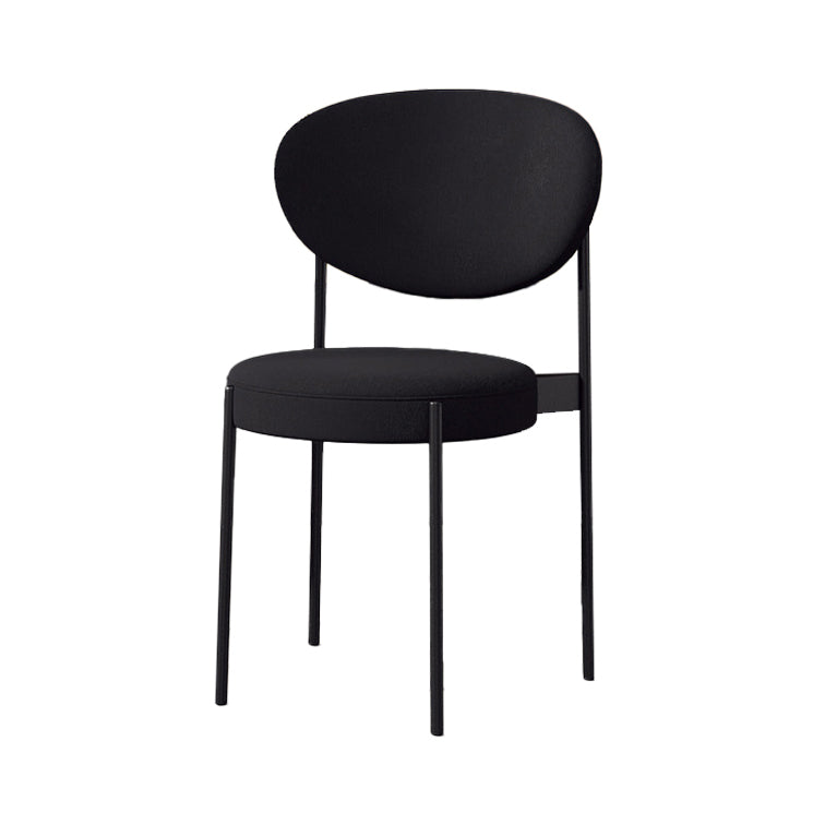 Metal Scandinavian Dining Chair Dining Room Open Back Dining Side Chair Black Black 1 Piece Clearhalo ' kitchen&dining_furn' 'Dining Chairs' 'Dining Tables & Seating' 'dining_chair' 'Furniture' 'furniture_dining_chair' 'Kitchen & Dining Furniture' 'kitchen' 3451619