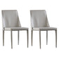 Scandinavian Style Metal Dining Side Chairs Dining Room Solid Back Side Chair Light Gray Set of 2 Clearhalo ' kitchen&dining_furn' 'Dining Chairs' 'Dining Tables & Seating' 'dining_chair' 'Furniture' 'furniture_dining_chair' 'Kitchen & Dining Furniture' 'kitchen' 3452692