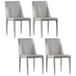 Scandinavian Style Metal Dining Side Chairs Dining Room Solid Back Side Chair Light Gray Set of 4 Clearhalo ' kitchen&dining_furn' 'Dining Chairs' 'Dining Tables & Seating' 'dining_chair' 'Furniture' 'furniture_dining_chair' 'Kitchen & Dining Furniture' 'kitchen' 3452694