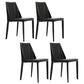 Scandinavian Style Metal Dining Side Chairs Dining Room Solid Back Side Chair Black Set of 4 Clearhalo ' kitchen&dining_furn' 'Dining Chairs' 'Dining Tables & Seating' 'dining_chair' 'Furniture' 'furniture_dining_chair' 'Kitchen & Dining Furniture' 'kitchen' 3452699