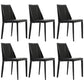 Scandinavian Style Metal Dining Side Chairs Dining Room Solid Back Side Chair Black Set of 6 Clearhalo ' kitchen&dining_furn' 'Dining Chairs' 'Dining Tables & Seating' 'dining_chair' 'Furniture' 'furniture_dining_chair' 'Kitchen & Dining Furniture' 'kitchen' 3452701