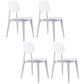 Contemporary Home Side Chair Open Back Plastic 32" H Dining Room Chair White Set of 4 Clearhalo ' kitchen&dining_furn' 'Dining Chairs' 'Dining Tables & Seating' 'dining_chair' 'Furniture' 'furniture_dining_chair' 'Kitchen & Dining Furniture' 'kitchen' 3452718