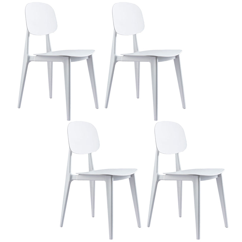 Contemporary Home Side Chair Open Back Plastic 32" H Dining Room Chair White Set of 4 Clearhalo ' kitchen&dining_furn' 'Dining Chairs' 'Dining Tables & Seating' 'dining_chair' 'Furniture' 'furniture_dining_chair' 'Kitchen & Dining Furniture' 'kitchen' 3452718