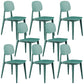 Contemporary Home Side Chair Open Back Plastic 32" H Dining Room Chair Green Set of 8 Clearhalo ' kitchen&dining_furn' 'Dining Chairs' 'Dining Tables & Seating' 'dining_chair' 'Furniture' 'furniture_dining_chair' 'Kitchen & Dining Furniture' 'kitchen' 3452723