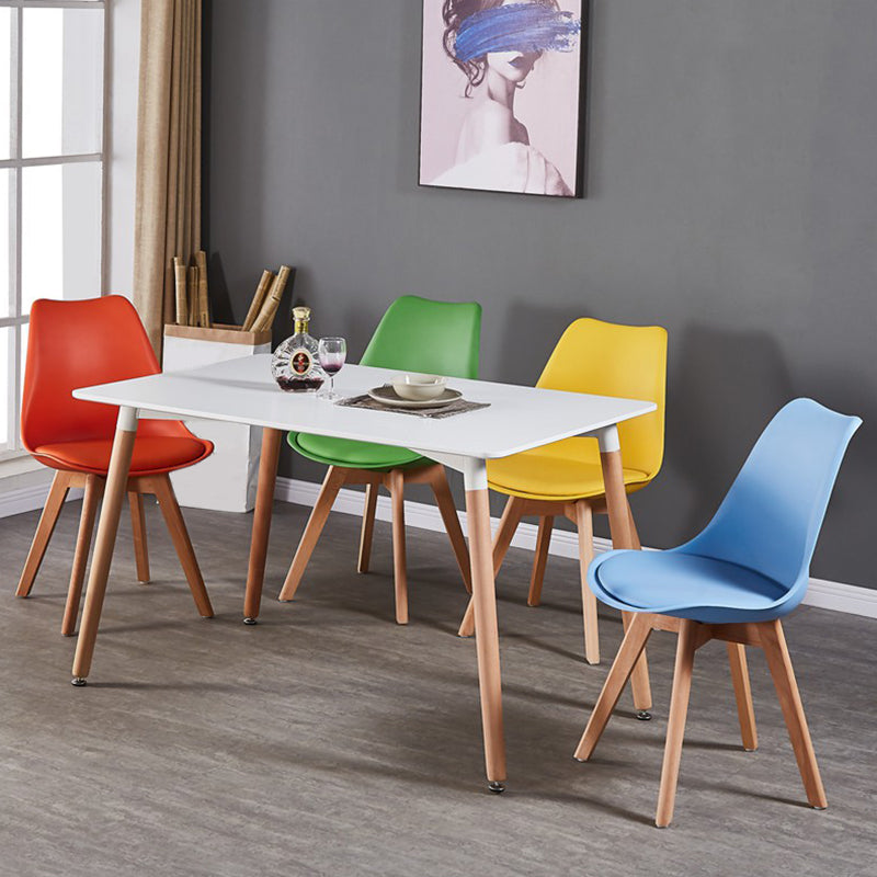 Wood Modern Style Kitchen Dining Chair Colourful Solid Back Side Chairs Clearhalo ' kitchen&dining_furn' 'Dining Chairs' 'Dining Tables & Seating' 'dining_chair' 'Furniture' 'furniture_dining_chair' 'Kitchen & Dining Furniture' 'kitchen' 3452736
