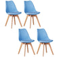 Wood Modern Style Kitchen Dining Chair Colourful Solid Back Side Chairs Blue Set of 4 Clearhalo ' kitchen&dining_furn' 'Dining Chairs' 'Dining Tables & Seating' 'dining_chair' 'Furniture' 'furniture_dining_chair' 'Kitchen & Dining Furniture' 'kitchen' 3452738