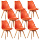 Wood Modern Style Kitchen Dining Chair Colourful Solid Back Side Chairs Orange Set of 8 Clearhalo ' kitchen&dining_furn' 'Dining Chairs' 'Dining Tables & Seating' 'dining_chair' 'Furniture' 'furniture_dining_chair' 'Kitchen & Dining Furniture' 'kitchen' 3452743