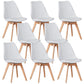 Wood Modern Style Kitchen Dining Chair Colourful Solid Back Side Chairs White Set of 8 Clearhalo ' kitchen&dining_furn' 'Dining Chairs' 'Dining Tables & Seating' 'dining_chair' 'Furniture' 'furniture_dining_chair' 'Kitchen & Dining Furniture' 'kitchen' 3452748