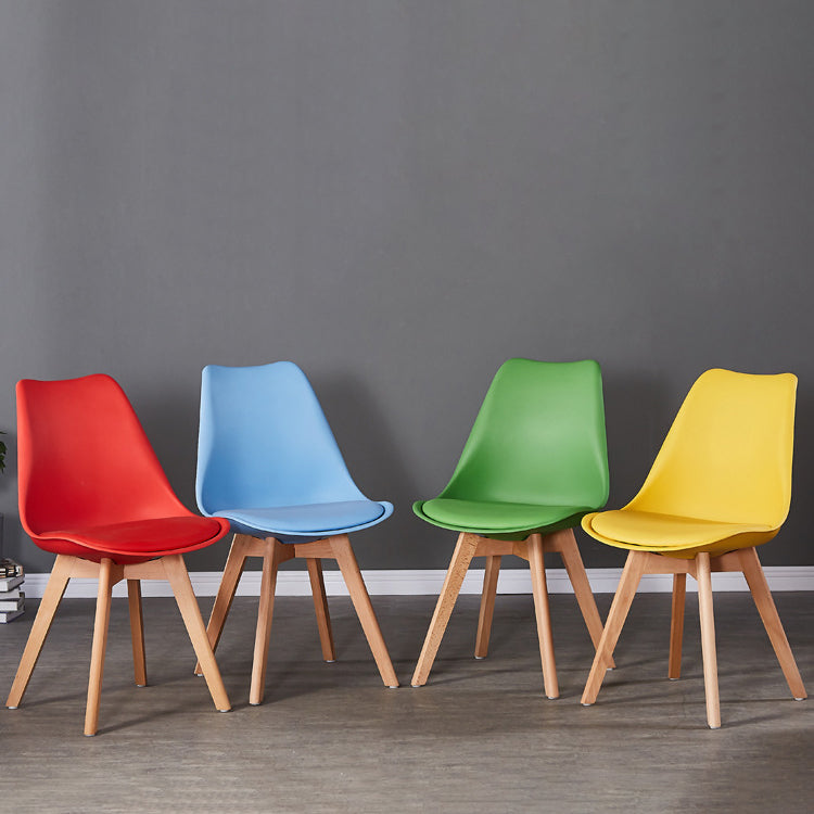 Wood Modern Style Kitchen Dining Chair Colourful Solid Back Side Chairs Clearhalo ' kitchen&dining_furn' 'Dining Chairs' 'Dining Tables & Seating' 'dining_chair' 'Furniture' 'furniture_dining_chair' 'Kitchen & Dining Furniture' 'kitchen' 3452751