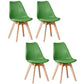 Wood Modern Style Kitchen Dining Chair Colourful Solid Back Side Chairs Green Set of 4 Clearhalo ' kitchen&dining_furn' 'Dining Chairs' 'Dining Tables & Seating' 'dining_chair' 'Furniture' 'furniture_dining_chair' 'Kitchen & Dining Furniture' 'kitchen' 3452756