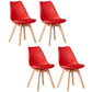 Wood Modern Style Kitchen Dining Chair Colourful Solid Back Side Chairs Red Set of 4 Clearhalo ' kitchen&dining_furn' 'Dining Chairs' 'Dining Tables & Seating' 'dining_chair' 'Furniture' 'furniture_dining_chair' 'Kitchen & Dining Furniture' 'kitchen' 3452758