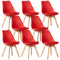 Wood Modern Style Kitchen Dining Chair Colourful Solid Back Side Chairs Red Set of 8 Clearhalo ' kitchen&dining_furn' 'Dining Chairs' 'Dining Tables & Seating' 'dining_chair' 'Furniture' 'furniture_dining_chair' 'Kitchen & Dining Furniture' 'kitchen' 3452759