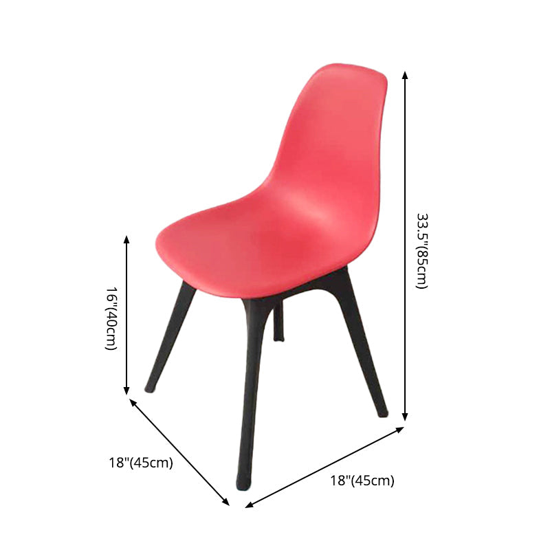 Contemporary Plastic Side Chair Kitchen Solid Back Dining Room Chair Set Clearhalo ' kitchen&dining_furn' 'Dining Chairs' 'Dining Tables & Seating' 'dining_chair' 'Furniture' 'furniture_dining_chair' 'Kitchen & Dining Furniture' 'kitchen' 3452808