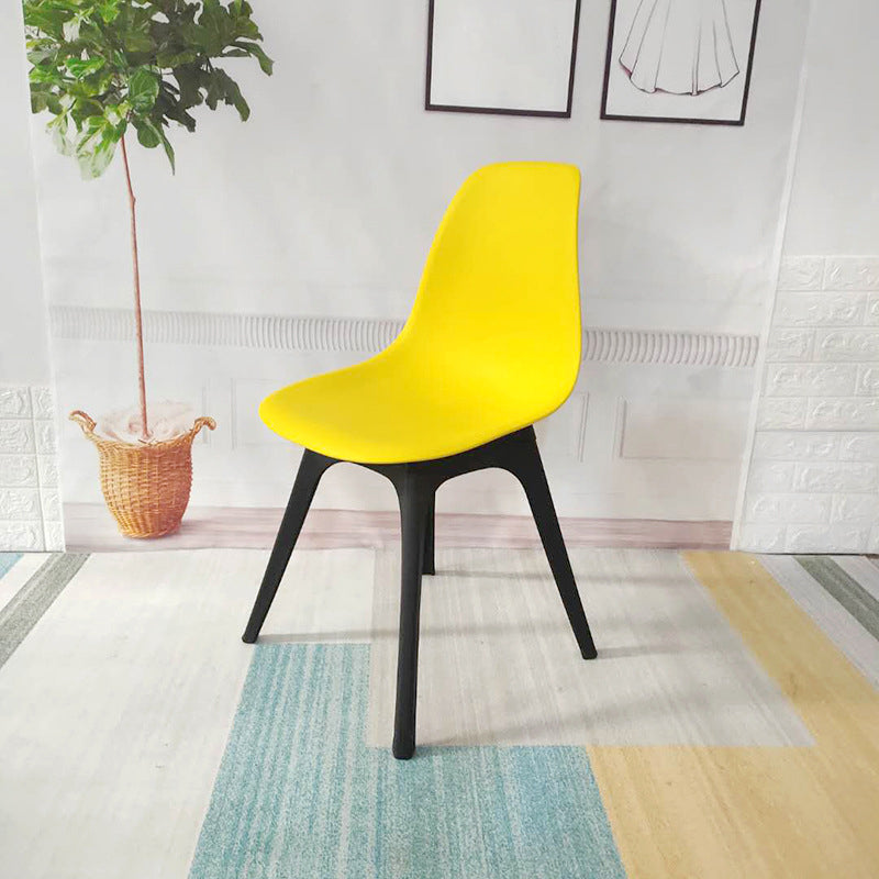 Contemporary Plastic Side Chair Kitchen Solid Back Dining Room Chair Set Clearhalo ' kitchen&dining_furn' 'Dining Chairs' 'Dining Tables & Seating' 'dining_chair' 'Furniture' 'furniture_dining_chair' 'Kitchen & Dining Furniture' 'kitchen' 3452815