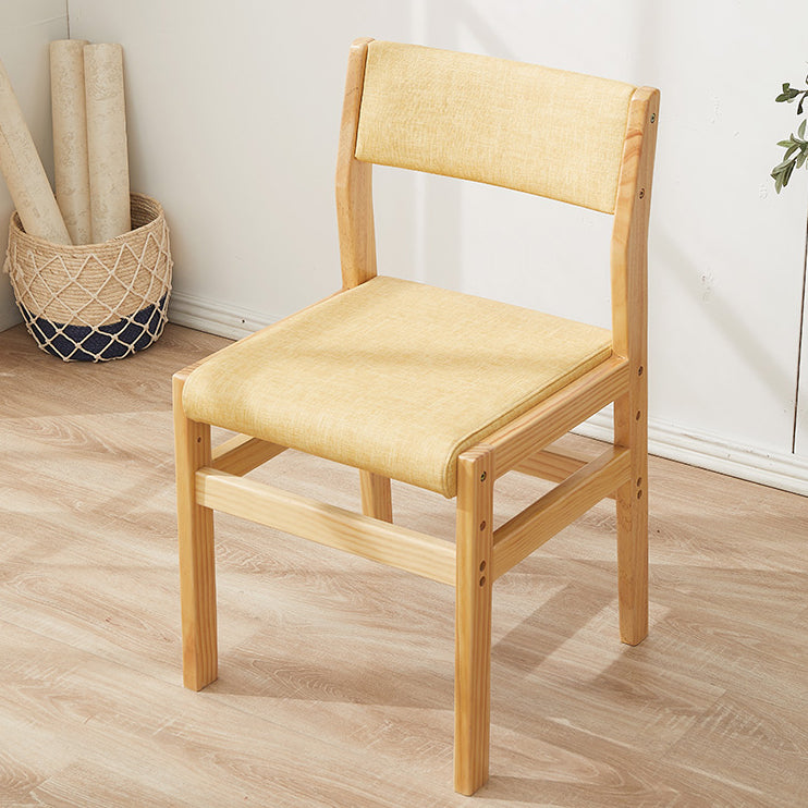 Wood Open Back Liftable Chairs Contemporary Kitchen Side Dining Room Chair Yellow 1 Piece Clearhalo ' kitchen&dining_furn' 'Dining Chairs' 'Dining Tables & Seating' 'dining_chair' 'Furniture' 'furniture_dining_chair' 'Kitchen & Dining Furniture' 'kitchen' 3452832