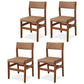 Wood Open Back Liftable Chairs Contemporary Kitchen Side Dining Room Chair Walnut Set of 4 Clearhalo ' kitchen&dining_furn' 'Dining Chairs' 'Dining Tables & Seating' 'dining_chair' 'Furniture' 'furniture_dining_chair' 'Kitchen & Dining Furniture' 'kitchen' 3452839