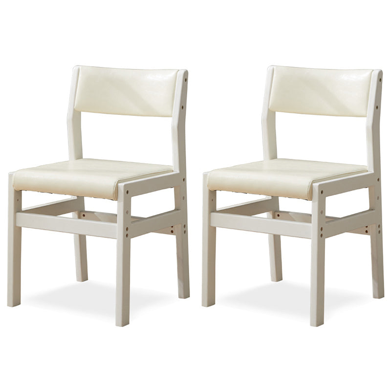 Wood Open Back Liftable Chairs Contemporary Kitchen Side Dining Room Chair White Set of 2 Clearhalo ' kitchen&dining_furn' 'Dining Chairs' 'Dining Tables & Seating' 'dining_chair' 'Furniture' 'furniture_dining_chair' 'Kitchen & Dining Furniture' 'kitchen' 3452841
