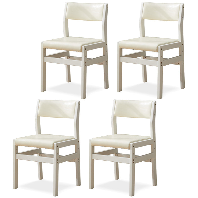 Wood Open Back Liftable Chairs Contemporary Kitchen Side Dining Room Chair White Set of 4 Clearhalo ' kitchen&dining_furn' 'Dining Chairs' 'Dining Tables & Seating' 'dining_chair' 'Furniture' 'furniture_dining_chair' 'Kitchen & Dining Furniture' 'kitchen' 3452843