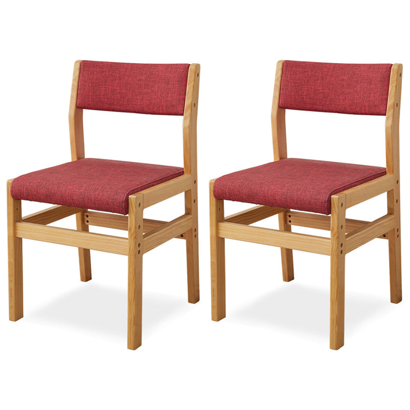 Wood Open Back Liftable Chairs Contemporary Kitchen Side Dining Room Chair Red Set of 2 Clearhalo ' kitchen&dining_furn' 'Dining Chairs' 'Dining Tables & Seating' 'dining_chair' 'Furniture' 'furniture_dining_chair' 'Kitchen & Dining Furniture' 'kitchen' 3452844