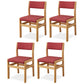 Wood Open Back Liftable Chairs Contemporary Kitchen Side Dining Room Chair Red Set of 4 Clearhalo ' kitchen&dining_furn' 'Dining Chairs' 'Dining Tables & Seating' 'dining_chair' 'Furniture' 'furniture_dining_chair' 'Kitchen & Dining Furniture' 'kitchen' 3452845