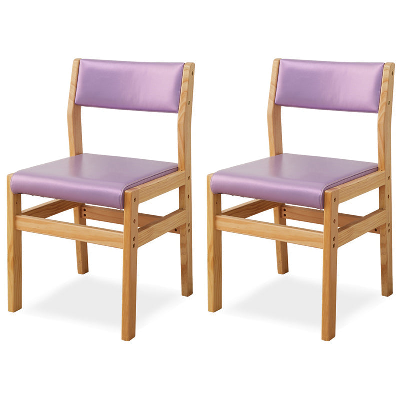 Wood Open Back Liftable Chairs Contemporary Kitchen Side Dining Room Chair Purple Set of 2 Clearhalo ' kitchen&dining_furn' 'Dining Chairs' 'Dining Tables & Seating' 'dining_chair' 'Furniture' 'furniture_dining_chair' 'Kitchen & Dining Furniture' 'kitchen' 3452846